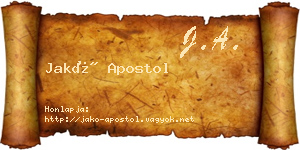 Jakó Apostol névjegykártya